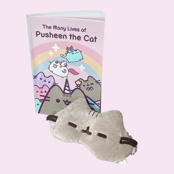 Pusheen Cat Eye Mask & Illustrated Pusheen the Cat Book Bundle Kawaii Gift Set - Picture 16 of 16